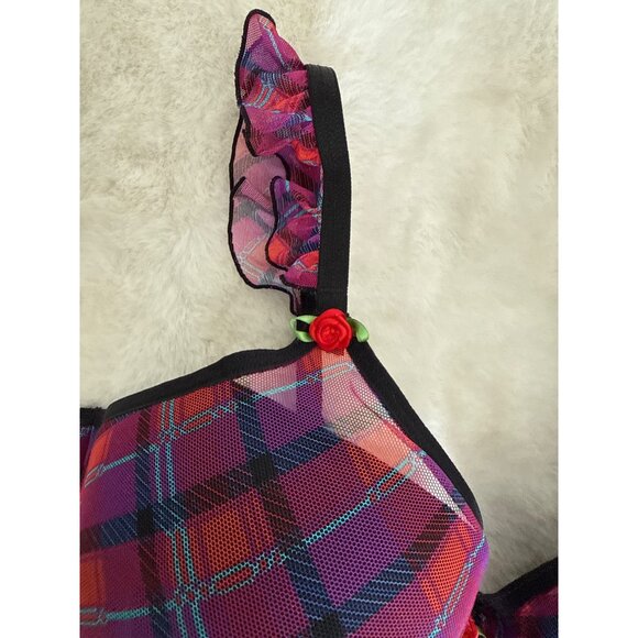 Parade Women's Silky Mesh Flutter Strap T-Shirt Bra Size Medium+ 34DD 34DDD NEW - Picture 4 of 7